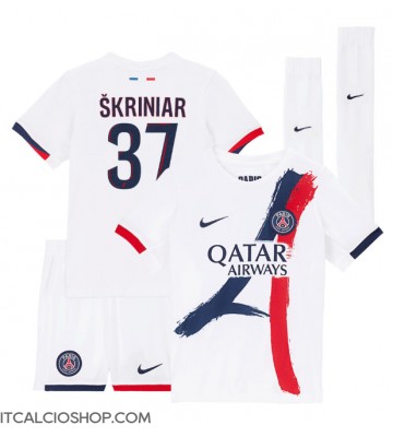 Paris Saint-Germain Milan Skriniar #37 Seconda Maglia Bambino 2024-25 Manica Corta (+ Pantaloni corti)